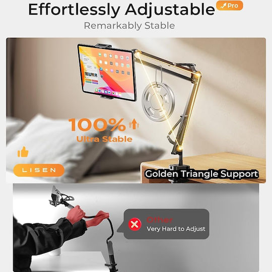 Lisen Mobile Stand with Arm in Black color YL0223060007