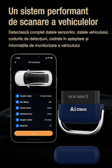 Διαγνωστικό Αυτοκινήτου Ψηφιακό OBD 2 με Bluetooth