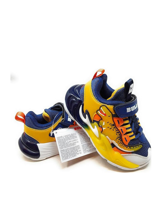 Kinder Sneakers mit Klettverschluss & Lichtern Gelb