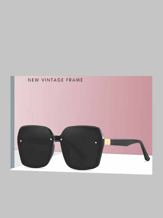 King Unisex Γυαλιά Ηλίου με Μαύρο Σκελετό και Μαύρο Polarized Φακό SUNKI345-SN004