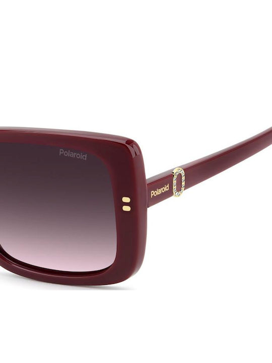 Polaroid Unisex Sunglasses With Red Horn-Rimmed Frame And Red Lens PLD4199/S/X 8CQ/XW