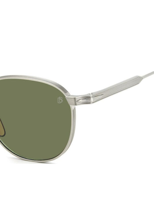 David Beckham Unisex Sunglasses with Silver Metallic Frame and Silver Mirror Lens DB 1228/S 8JD/O7