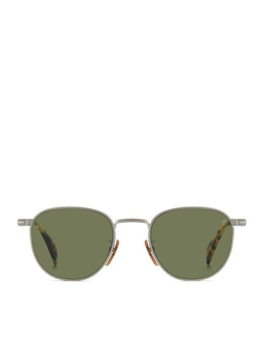 David Beckham Unisex Sunglasses with Silver Metallic Frame and Silver Mirror Lens DB 1228/S 8JD/O7