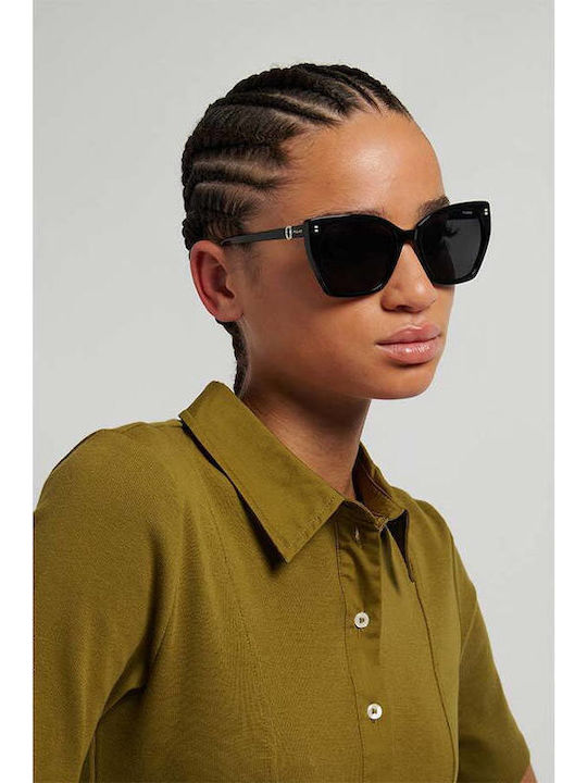 Polaroid Women Sunglasses With Brown Tartaruga Horn-Rimmed Frame And Brown Polarized Lens PLD4198/S/X 086/LA