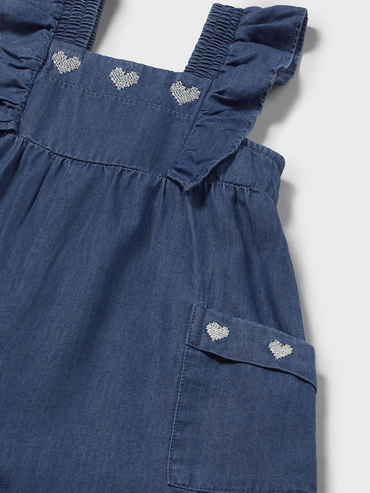 Mayoral Kids' Jeans Jumpsuit Navy Blue