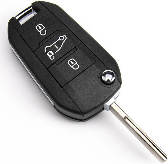 mit 3 Tasten für Peugeot / Citroen / Opel