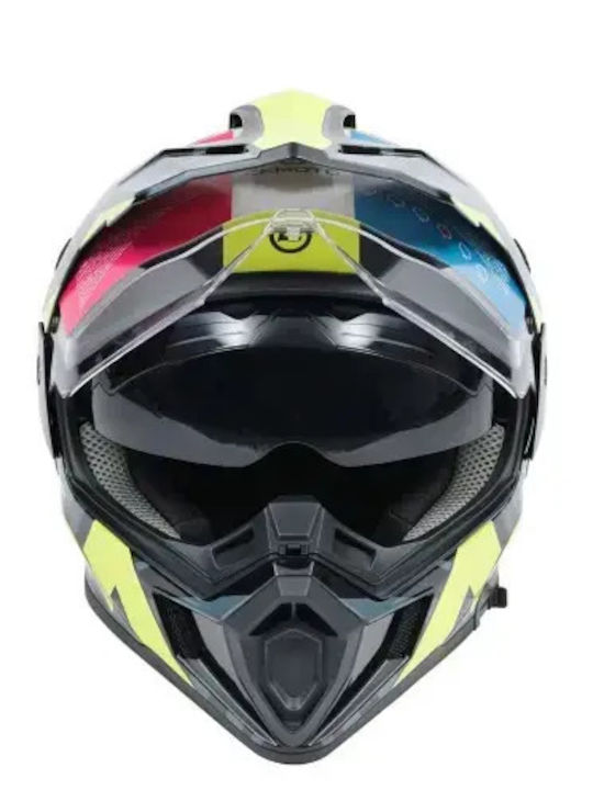 CFMoto 450 MT Fluo Yellow Motorradhelm Ein-Aus DOT / ECE 22.06 mit Sonnenblende