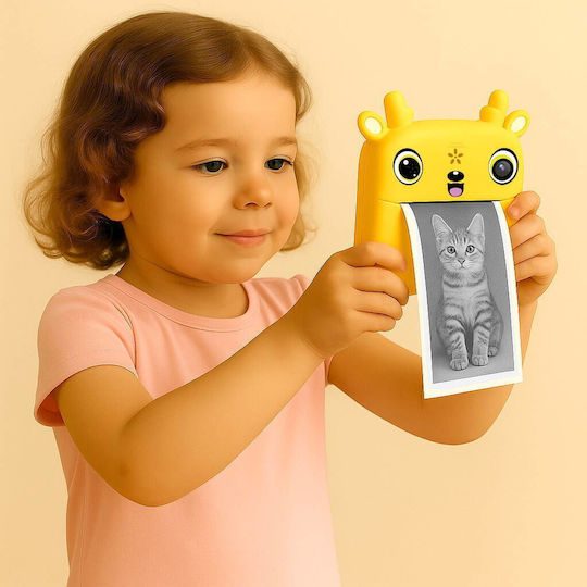 Media-Tech Snapi Children's Camera 8MP with Thermal Printing Yellow