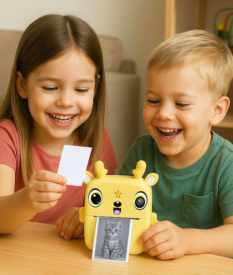 Media-Tech Snapi Children's Camera 8MP with Thermal Printing Yellow