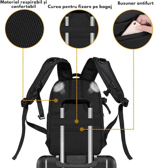Rucsac Profesional Pentru Camere Multifuncțional Dslr Mirrorless Sport Cameră Dronă Suport Trepied Lentile Accesorii Spațiu Laptop Design Ergonomic Material Rezistent La Apă Compartimente Reglabile Buzunar Antifurt 44x30x19cm