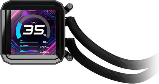 ASRock Phantom Gaming 360 LCD Υδρόψυξη AIO CPU με 3 Ανεμιστήρες 120mm και ARGB Φωτισμό