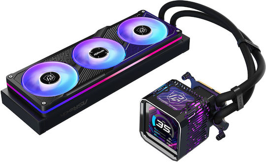 ASRock Phantom Gaming 360 LCD Υδρόψυξη AIO CPU με 3 Ανεμιστήρες 120mm και ARGB Φωτισμό