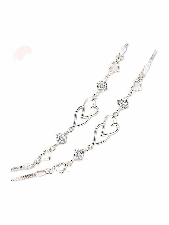 Damen Armband mit Design Herz aus Silber