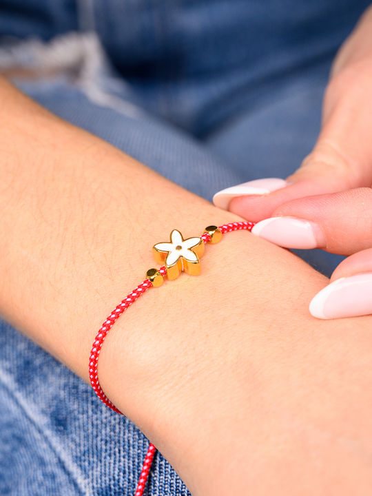 Philio Damen Armband Martaki mit Design Blume Vergoldet Philio Damen Armband Martaki mit Design Blume Vergoldet
