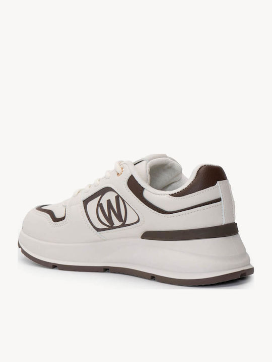 Beige Braun Damen Sneakers Mit Farbiger Kombination