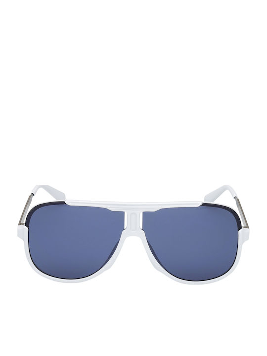 Guess Unisex Sunglasses with White Frame and Blue Lens GO00060 21V