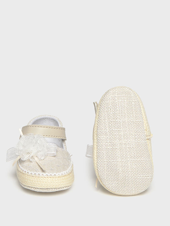 Kids Espadrilles with Hoop & Loop Closure Beige