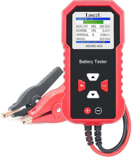 Lancol Micro-500 Tester Baterie Auto Verificare Rapidă 12v Compatibil Plumb-acid Lifepo4 Agm Gel Efb Rezultate Prin Cod Qr