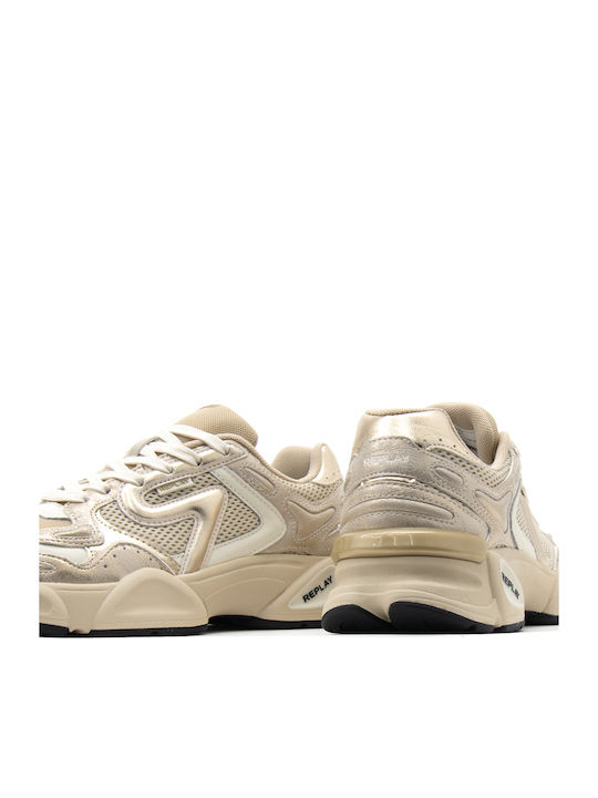 Destiny Damen Sneakers Εκρού-μπεζ-χρυσό
