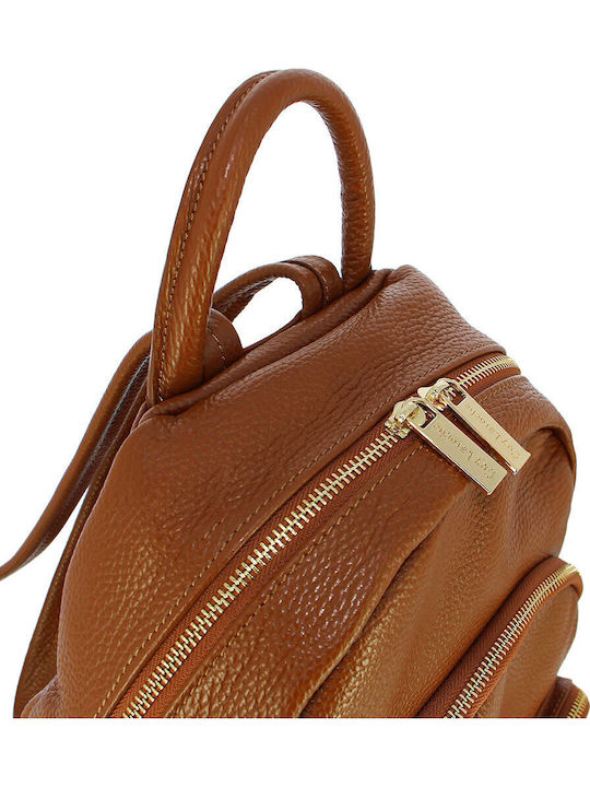 Leather Women's Bag Backpack Tabac Brown