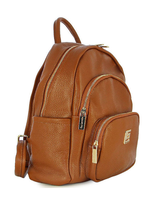 Leather Women's Bag Backpack Tabac Brown