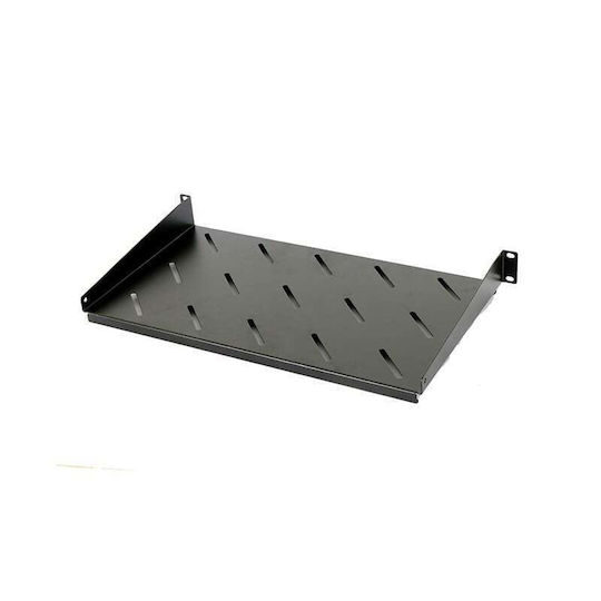Raft Fix 19" 1u 300mm Fixare Frontală 2 Puncte Sarcină 30kg Negru Ral 9005 Dateup 9801130401