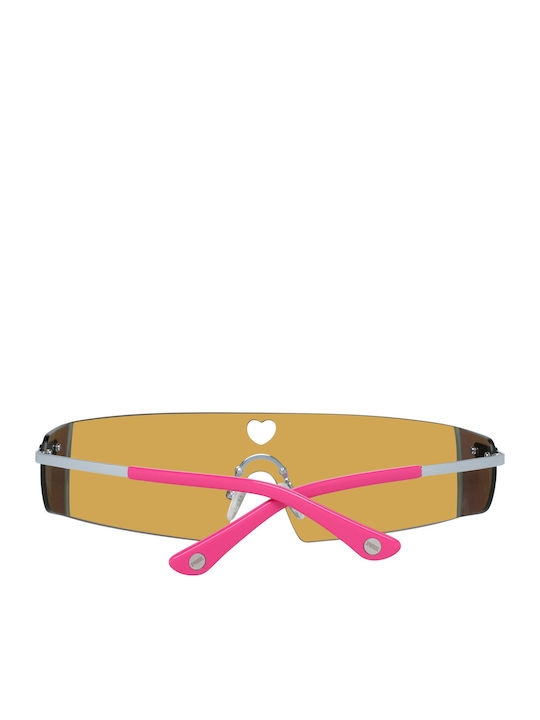 Victoria's Secret Men's Sunglasses with Silver Metal Frame and Gold Mirror Lens PK0008 16G