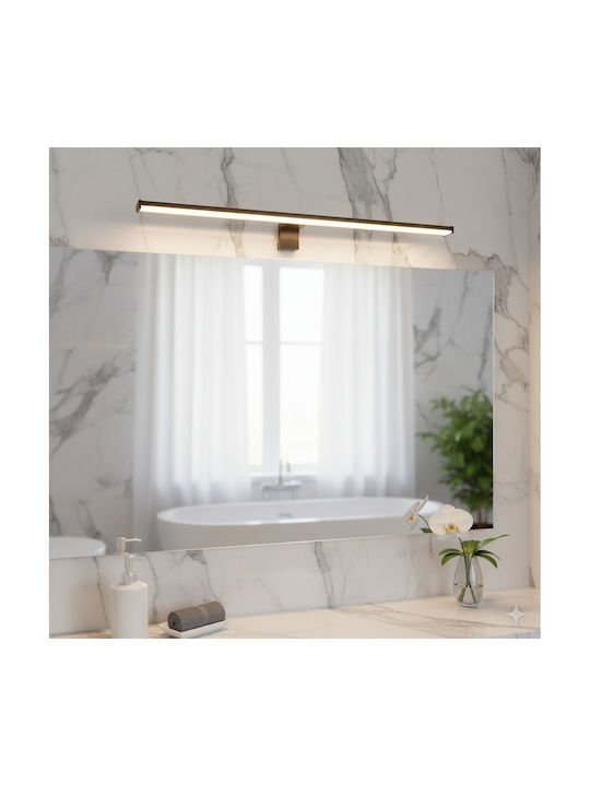 Adeleq Lumină de Baie cu LED Integrat și Lumină Alb Natural Argintiu 40x5.1cm