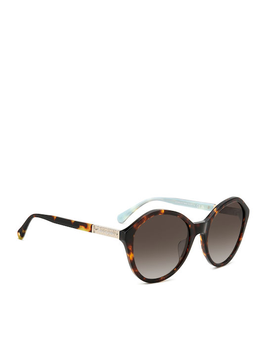 Kate Spade Women's Sunglasses with Brown Tartaruga Plastic Frame and Brown Gradient Lens