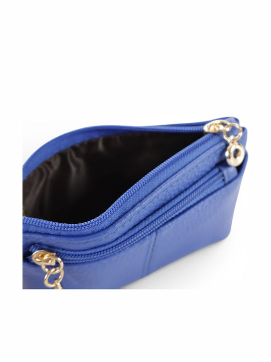 Leder Damen Geldbörse Klassisch Blau
