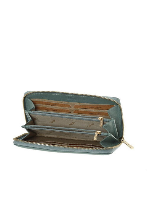 Lavor Large Leather Women's Wallet Classic with RFID Green