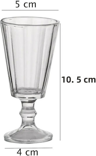 Set de pahare pentru Vin Alb din Sticlă Cu picior 61ml 6buc