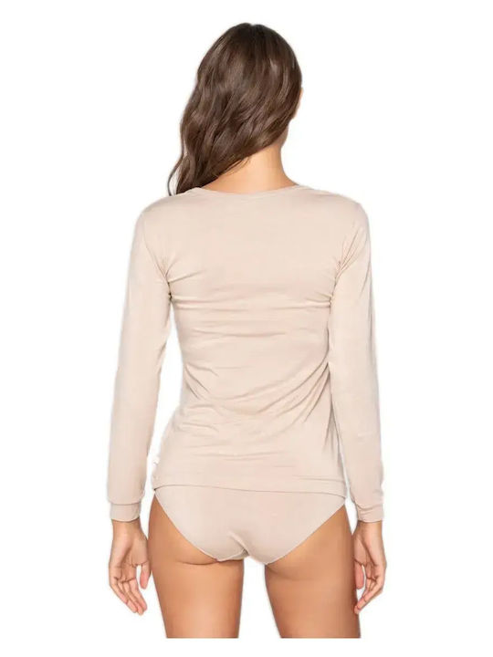 Touch Kurzärmelig Beige Damen T-Shirt