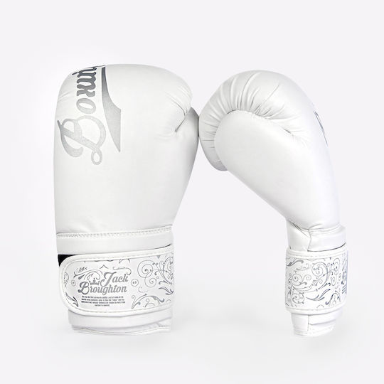 Boxing Pro Jack Broughton 1743 Boxhandschuhe aus Synthetikleder für Kampf Weiß