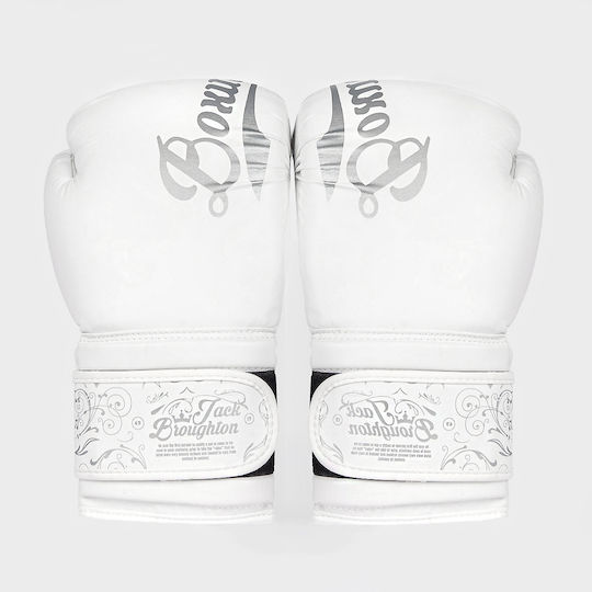 Boxing Pro Jack Broughton 1743 Boxhandschuhe aus Synthetikleder für Kampf Weiß