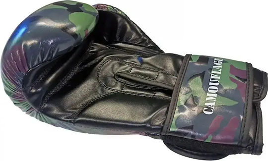 Olympus Sport Camo Boxhandschuhe aus Synthetikleder für Kampf Schwarz