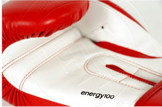 adidas Energy 100 Mănuși de Box din Piele Sintetică pentru Competiție Roșii