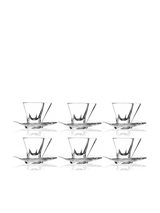 Σετ Φλιτζάνια Espresso Γυάλινα Διάφανα 150ml 6τμχ