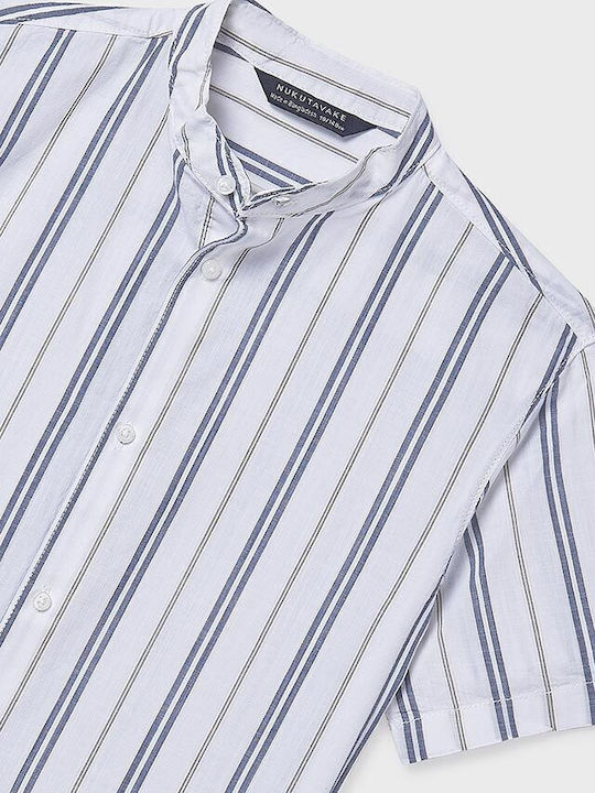 Kinder Gestreift Hemd Kurzarm Blue Striped