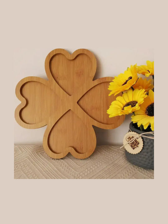 Wooden Dessert Tower Stand 4 Slots Beige Ø30cm