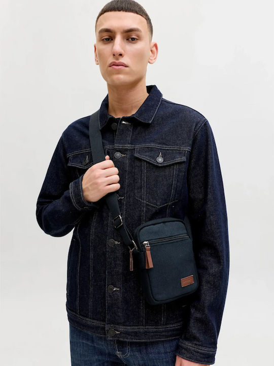 Jacpascal Herrentasche Schulter / Crossbody Marineblau