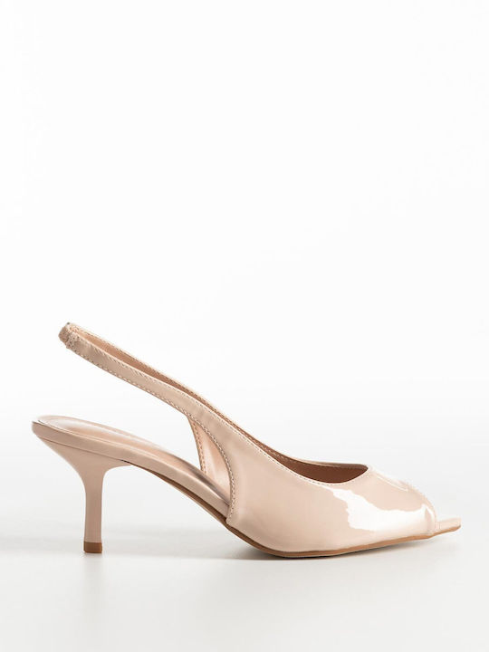 Peeptoe Pumps mit Dünn mittelhohem Absatz Rosa