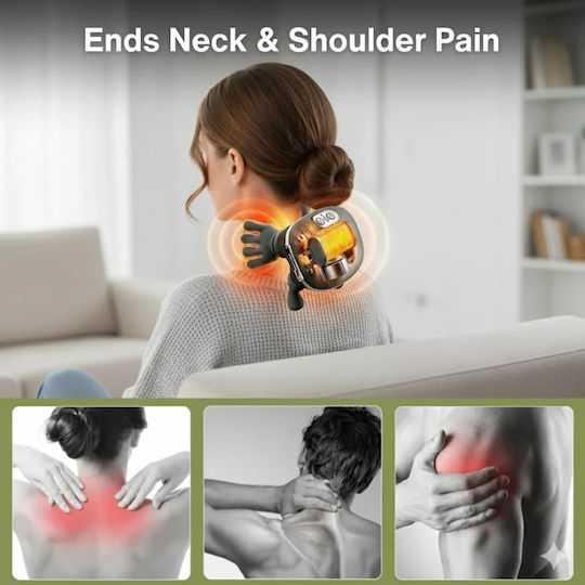 Massage Device Shiatsu for the Neck, the Head, the Back, the Legs & the Hands with Heating Function