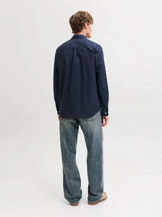Long-sleeved Cotton Shirt Navy