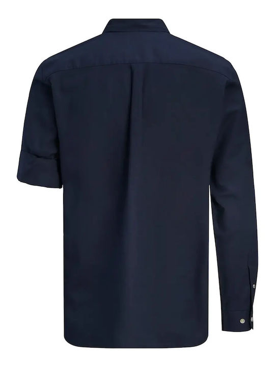 Long-sleeved Cotton Shirt Navy