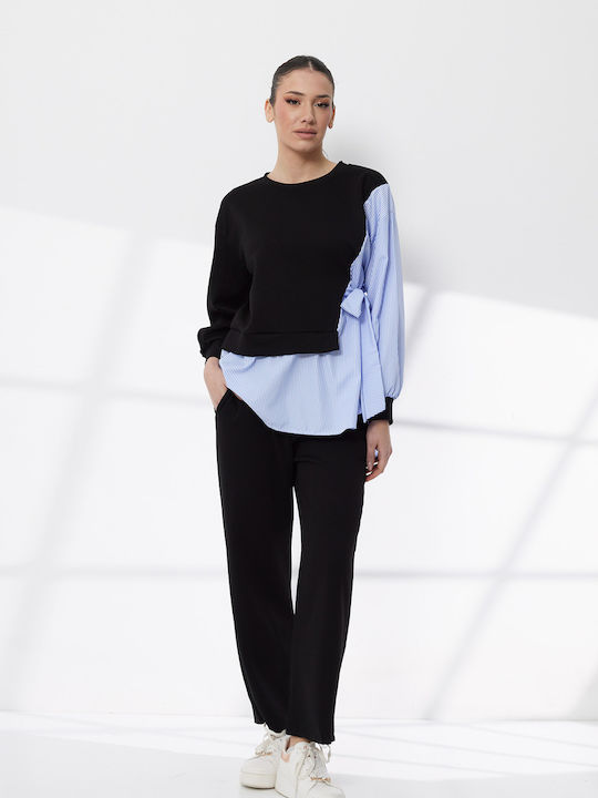 Femei Negru Set cu Pantaloni