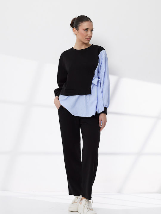 Femei Negru Set cu Pantaloni