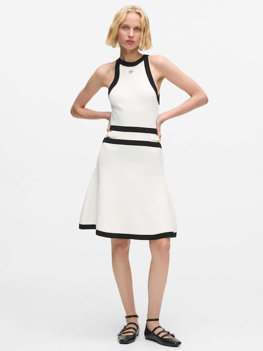 Summer Mini Knitted White Dress