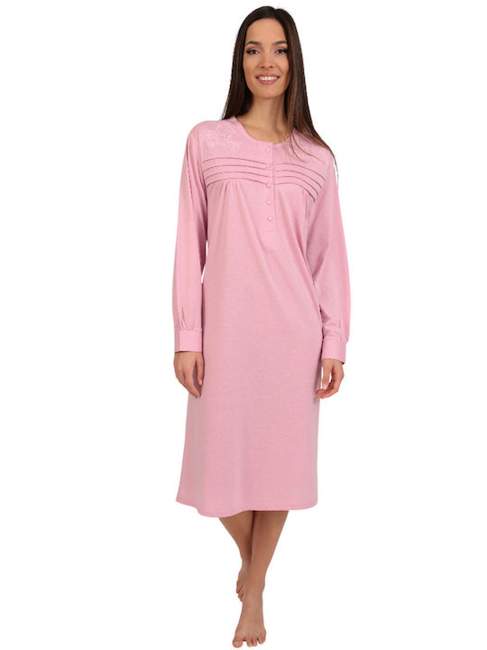 Lydia Creations Winter Women's Nightdress Bay Leaf Mint