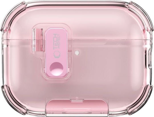 Tech-Protect Case Silicone with Hook in Pink color for Apple AirPods Pro 3